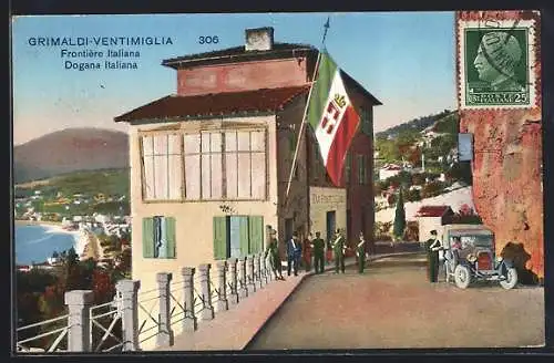 AK Grimaldi-Ventimiglia, Frontière Italiana, Dogana Italiana, Grenze