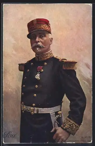 AK Pau, französ. Heerführer in Uniform