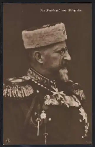 AK Zar Ferdinand von Bulgarien, Profilportrait