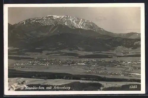 AK Neunkirchen, Gesamtansicht mit Schneeberg