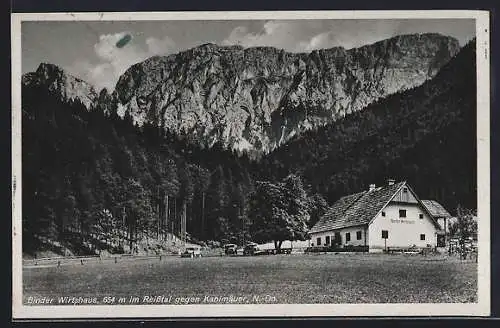 AK Reisstal, Gasthof Binder Wirtshaus gegen Kahlmäuer