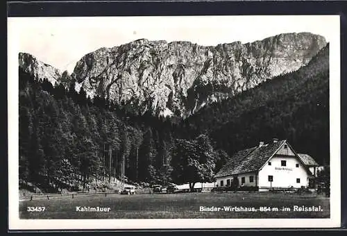 AK Reisstal, Gasthof Binder-Wirtshaus mit Kahlmäuer-Panorama