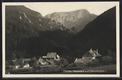 AK Hinter-Nasswald, Ortsansicht mit Kahlmäuern