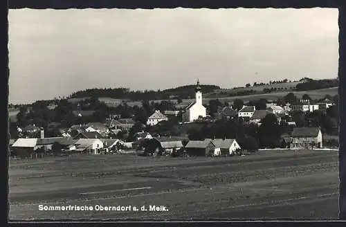 AK Oberndorf a. d. Melk, Ortsansicht mit Feldern