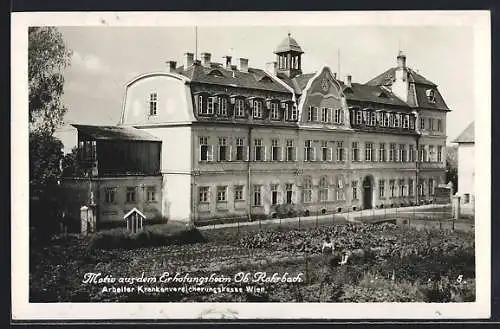 AK Ober Rohrbach, Gebäude der Arbeiter Krankenversicherungskasse Wien mit Garten