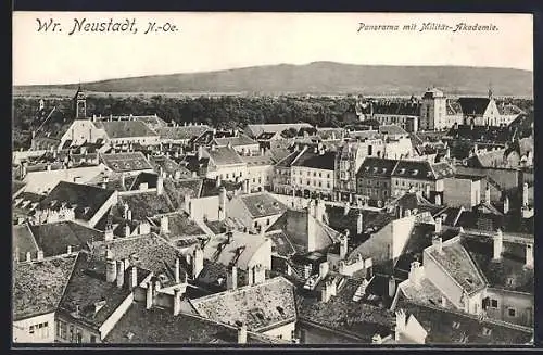 AK Wr. Neustadt, Panorama mit Militär-Akademie