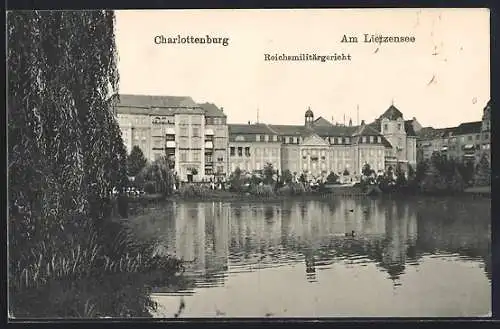 AK Berlin-Charlottenburg, Reichsmilitärgericht, Blick vom Lietzensee aus