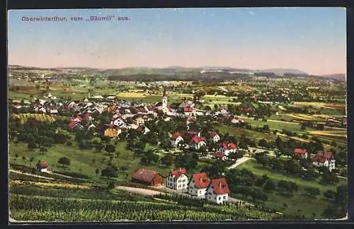 AK Oberwinterthur, Panorama vom Bäumli aus