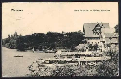 AK Berlin-Wannsee, Dampferstation Kleiner Wannsee