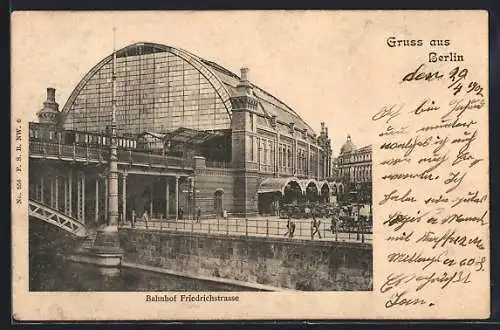 AK Berlin, Bahnhof Friedrichstrasse