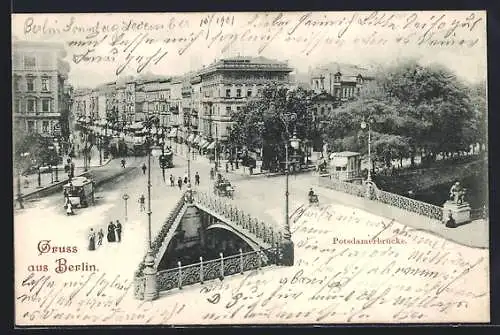 AK Berlin-Tiergarten, Potsdamerbrücke