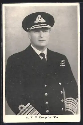 AK Kronprins Olav von Dänemark in Uniform