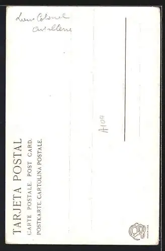 Künstler-AK Spanischer Offizier in Uniform