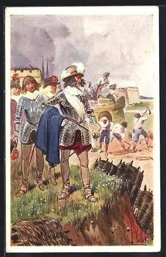 Künstler-AK sign. L. Vallet: Marechal de France Fabert