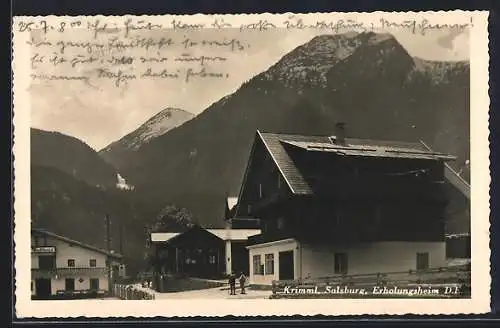 AK Krimml, Gasthaus und Erholungsheim