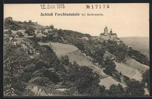 AK Forchtenstein bei Seebenstein, Ortsansicht mit Schloss