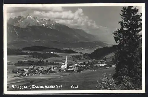 AK Rinn /Tirol, Ortsansicht mit Hochnissl