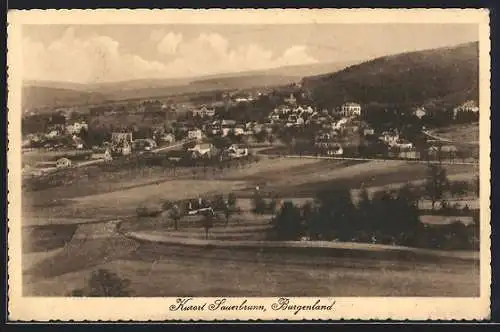 AK Sauerbrunn /Burgenland, Ortsansicht mit Umgebung