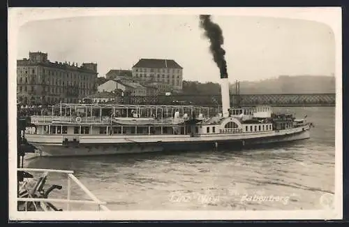 AK Dampfer Babenberg der Strecke Linz-Wien auf der Donau