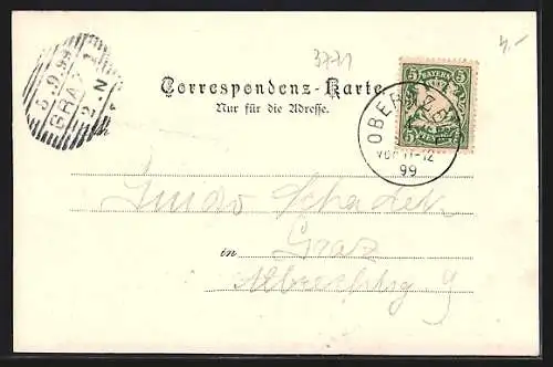 AK Obernzell, Ortsansicht mit Kirche und Donau