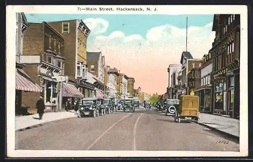 AK Hackensack, Main Street, parkende Ford Modell T