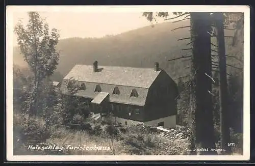 AK Schwarzenberg am Böhmerwald, Holzschlag, Stift Schlägl`sches Touristenhaus, Pächter L. Wöss