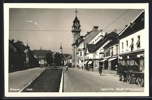 AK Leibnitz, platz mit Geschäften