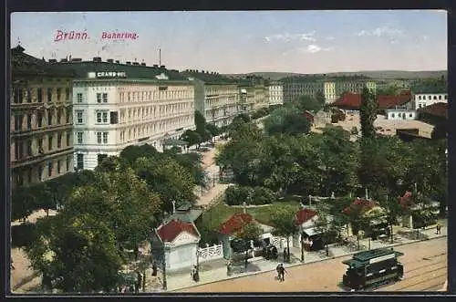 AK Brünn, Strassenbahn am Bahnring