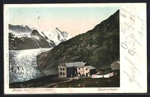 AK Glocknerhaus, Berghütte auf dem Grossglockner mit Umgebung