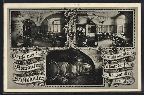 AK Admont, Gasthaus Admonter Stiftskeller, Weinfässer