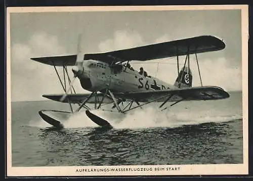 AK Aufklärungs-Wasserflugzeug beim Start, 