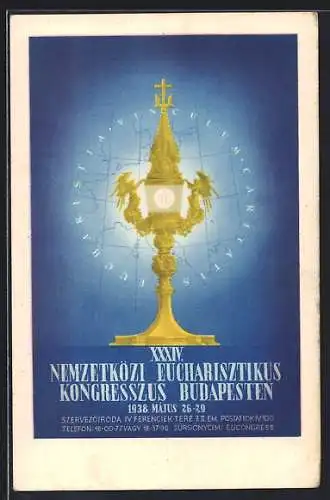 AK Budapest, 34. Nemzetközi Eucharisztikus Kongresszus 1938