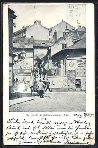 AK Wien, Gasthof Ratzenstadl, Magdalenenstrasse 74