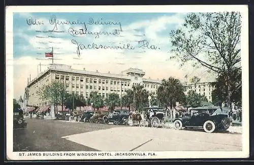 AK Jacksonvilla, FL, St. James Building from Windsor Hotel