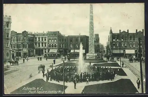 AK Asheville, NC, Pack Square looking West