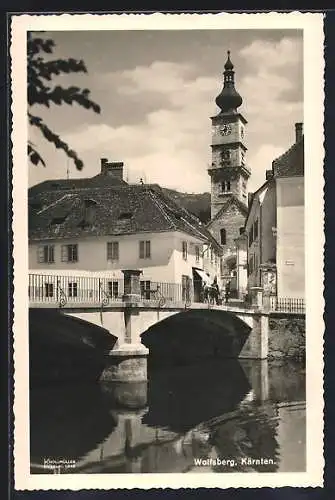 AK Wolfsberg, Blick über das Wasser zur Kirche