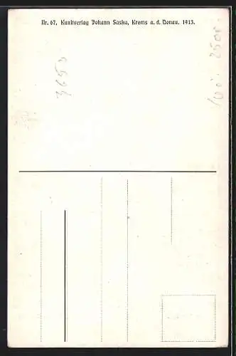 Künstler-AK Leiben, Ruine Weitenegg