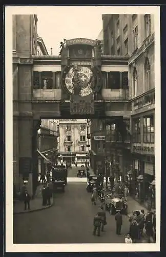 AK Wien, Kunstuhr des Anker am Hohen Markt von Franz Matsch