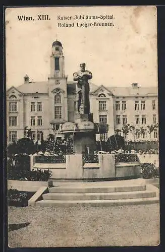 AK Wien, Kaiser Jubiläums-Spital und Roland Lueger-Brunnen