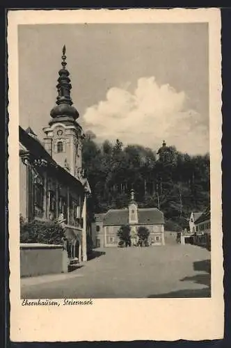 AK Ehrenhausen /Steiermark, Ortspartie am Rathaus