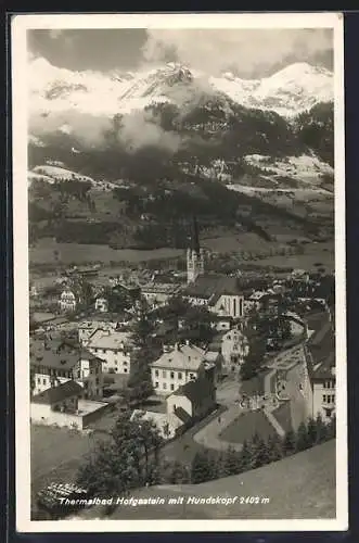 AK Hofgastein, Totalansicht mit Hundskopf