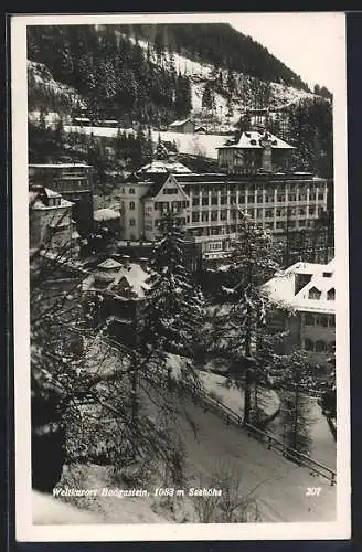 AK Badgastein, Blick aufs Hotel Bellevue