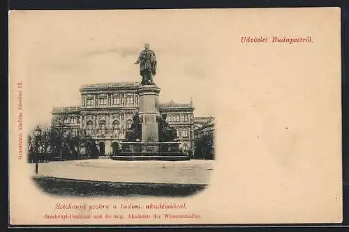 AK Budapest, Széchény-Denkmal und die ungarische Akademie der Wissenschaften