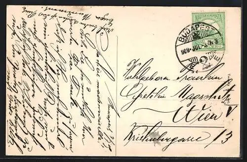 AK Budapest, Partie am Burggarten