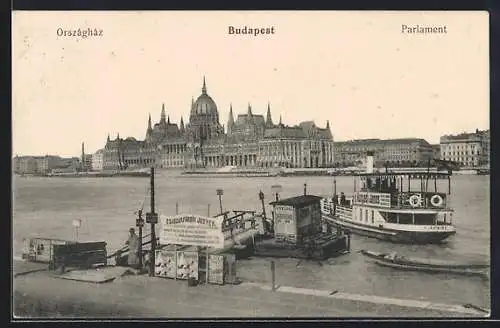 AK Budapest, Blick über den Fluss zum Parlament