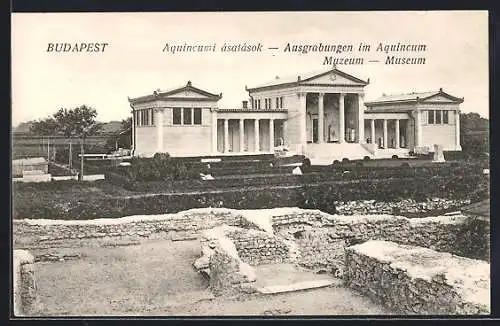 AK Budapest, Ausgrabungen im Aquincum, Museum