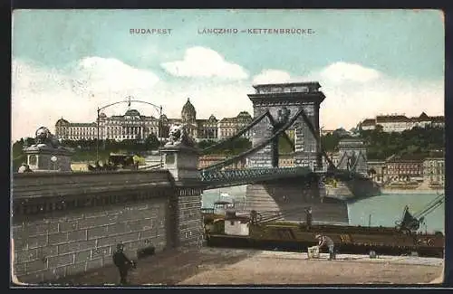 AK Budapest, Partie an der Kettenbrücke