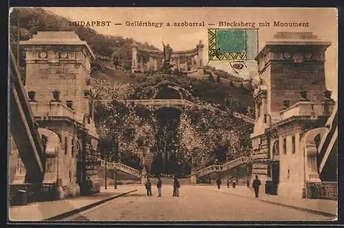 AK Budapest, Blocksberg mit Monument