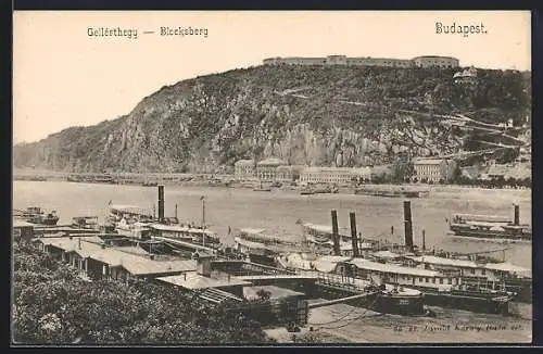AK Budapest, Blocksberg mit Donaupartie