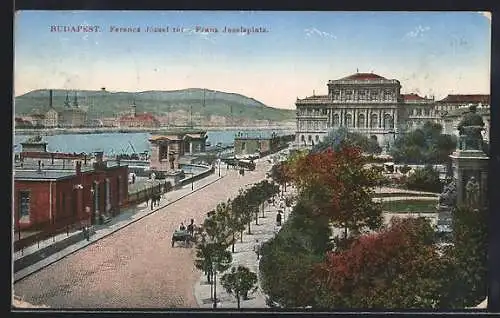 AK Budapest, Franz Josefsplatz mit Pferdekutschen